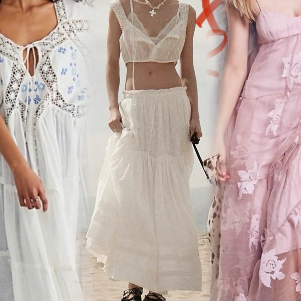 ISO Free People White Tiered Maxi Skirt for Brides